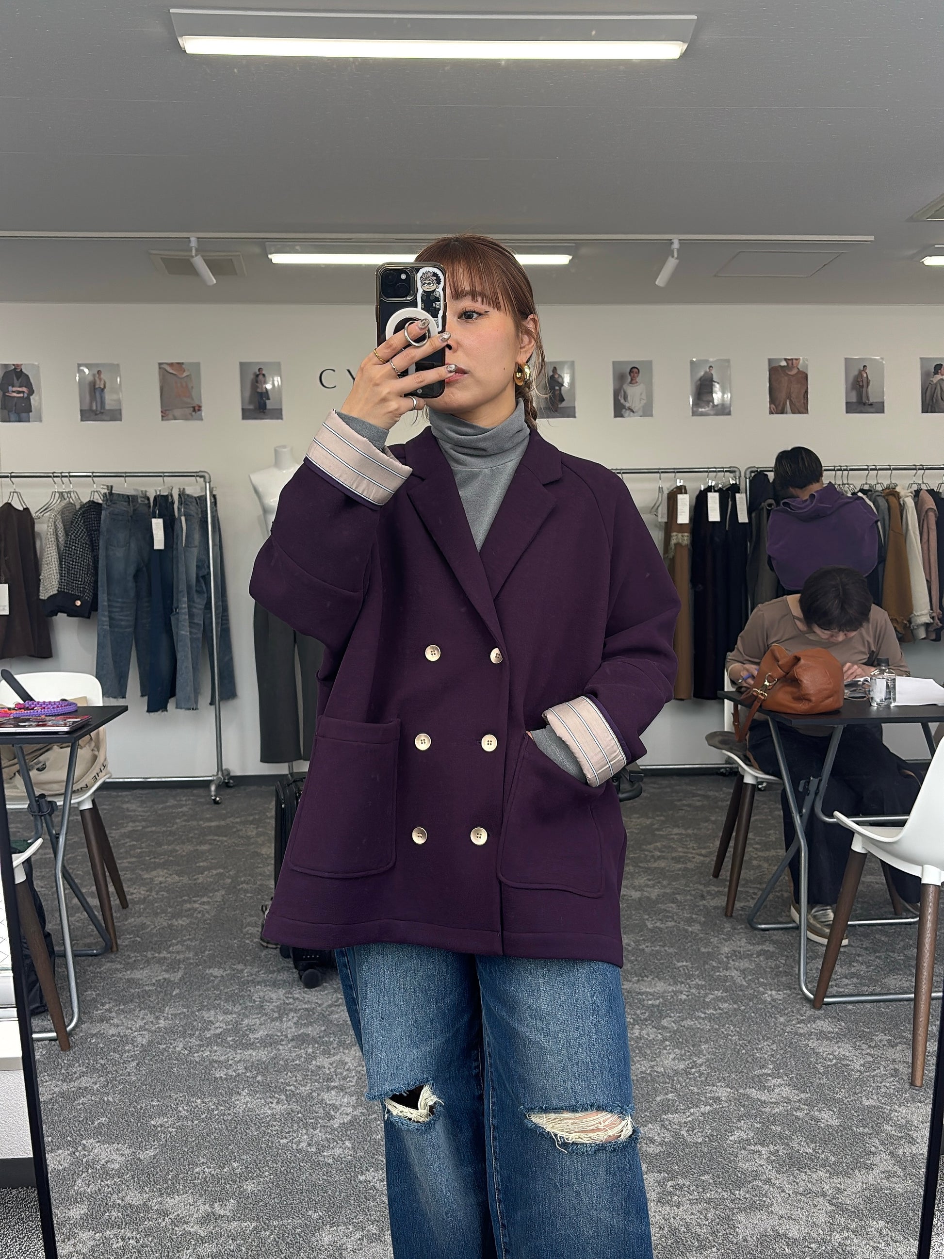 【予約⚡︎販売】アシメギャザーワームタートル／604506／CYAN tokyo／2026 AW#1