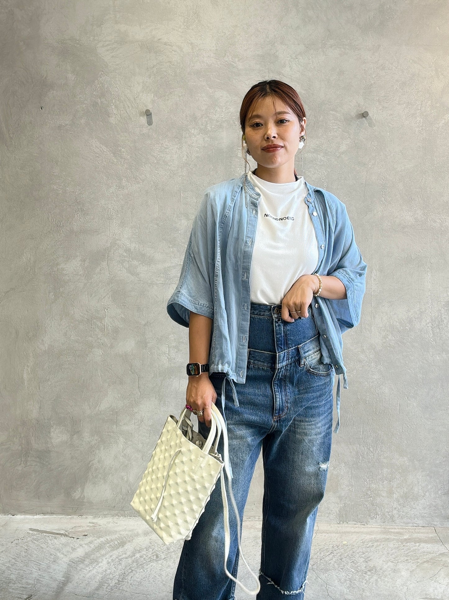 シアーデニムポンチョブラウス／CYNICAL