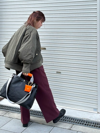 ナイロンツイルポンチョライクMA-1／trois