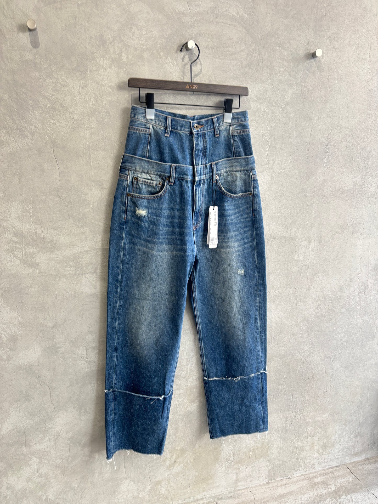 Wウエストデニムパンツ／VERSEAU