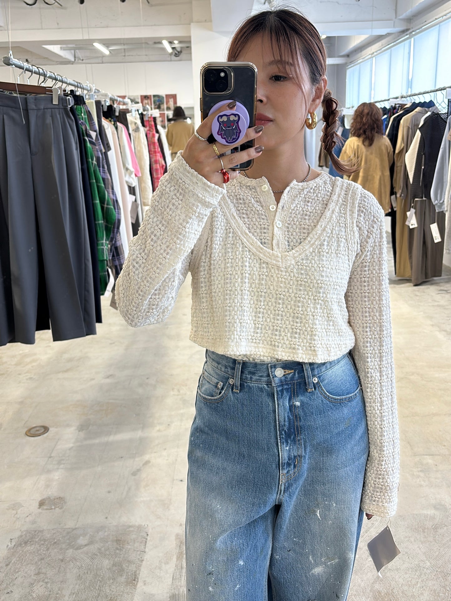 受付終了【予約販売】ヘンリーネックカットソー／8611002／LE MÉLANGE