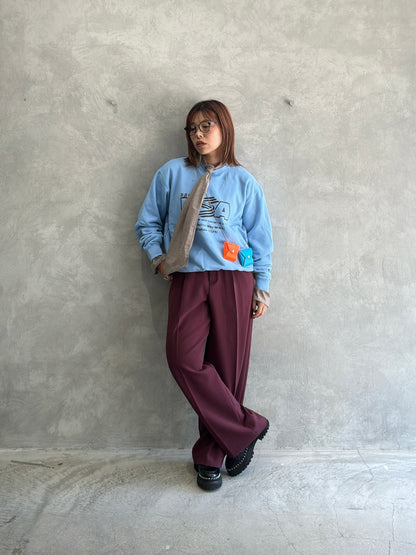 タイ付きチェックシャツ／LE MÉLANGE