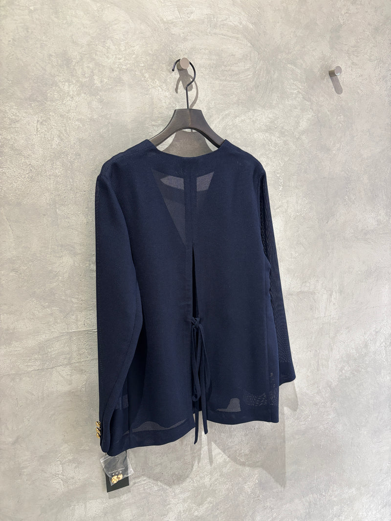 メッシュノーカラージャケット／Dignite collier
