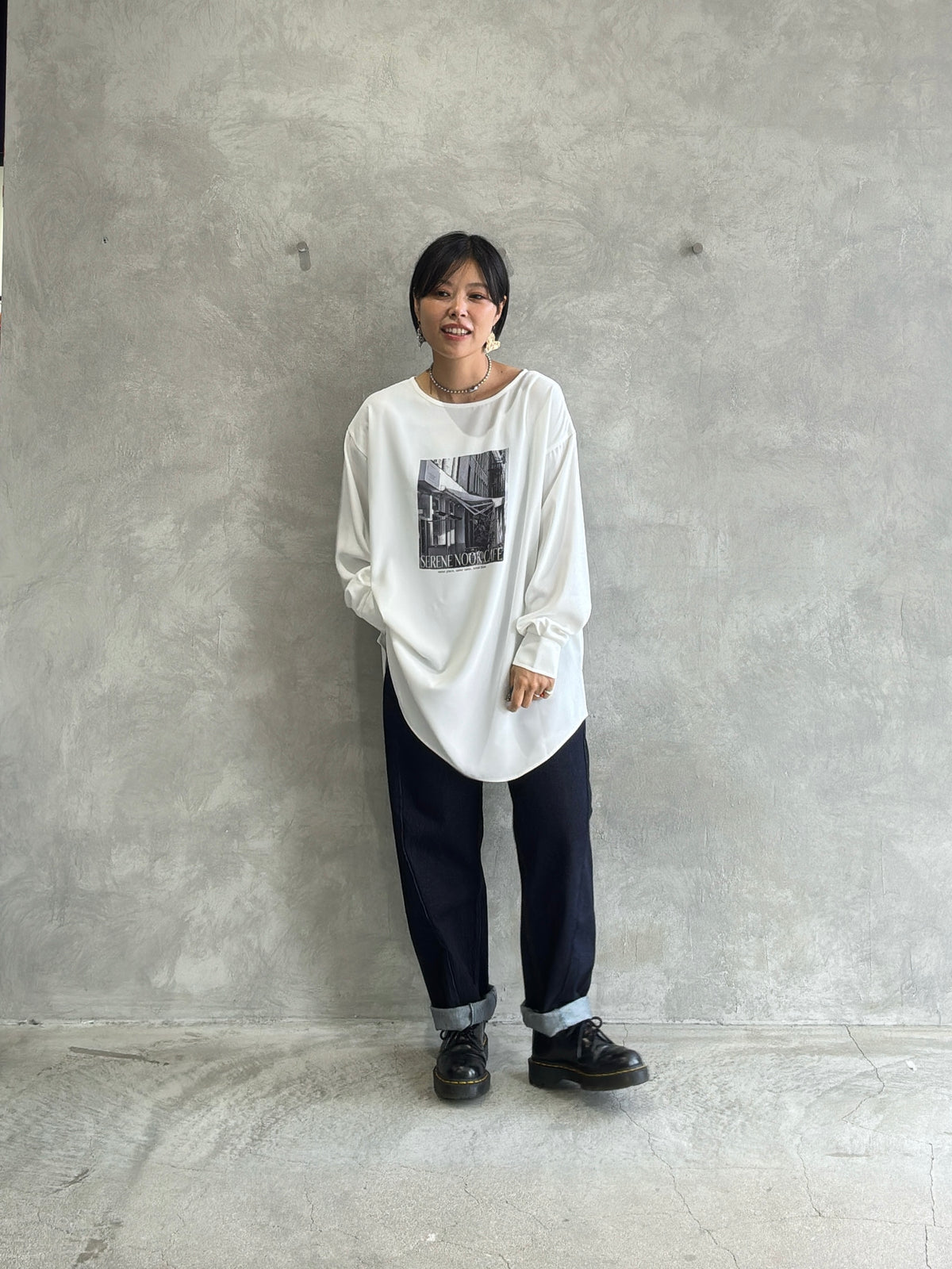 前後2wayフォトプリントロンT／Anna Kerry