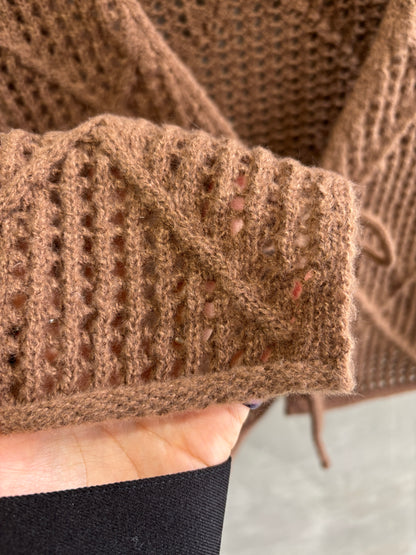 透かしアーガイルニットベスト／CYAN tokyo