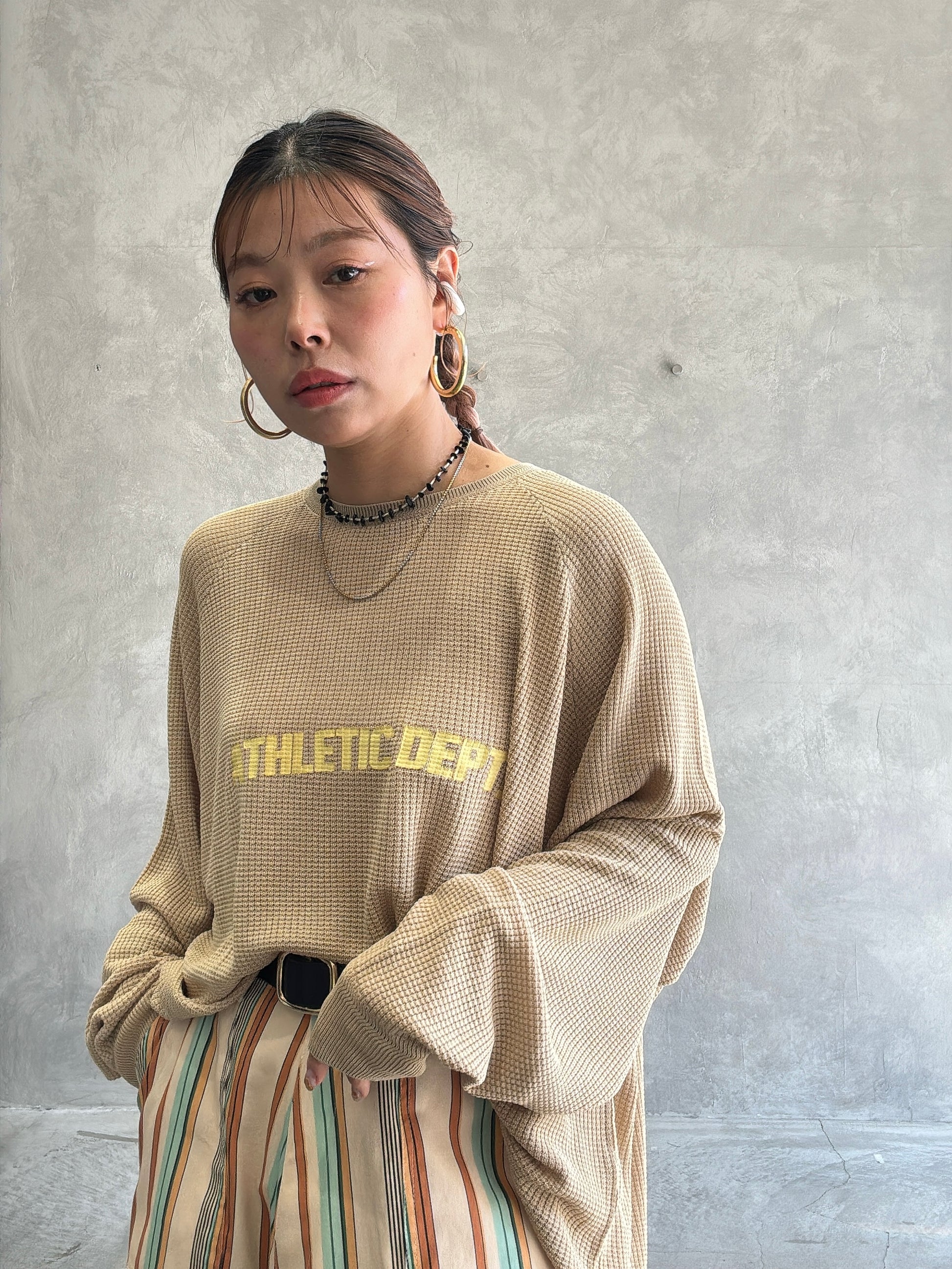 【再入荷】ワッフルドルマンロンT／flamingo firm