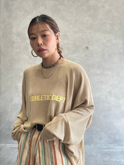 【再入荷】ワッフルドルマンロンT／flamingo firm