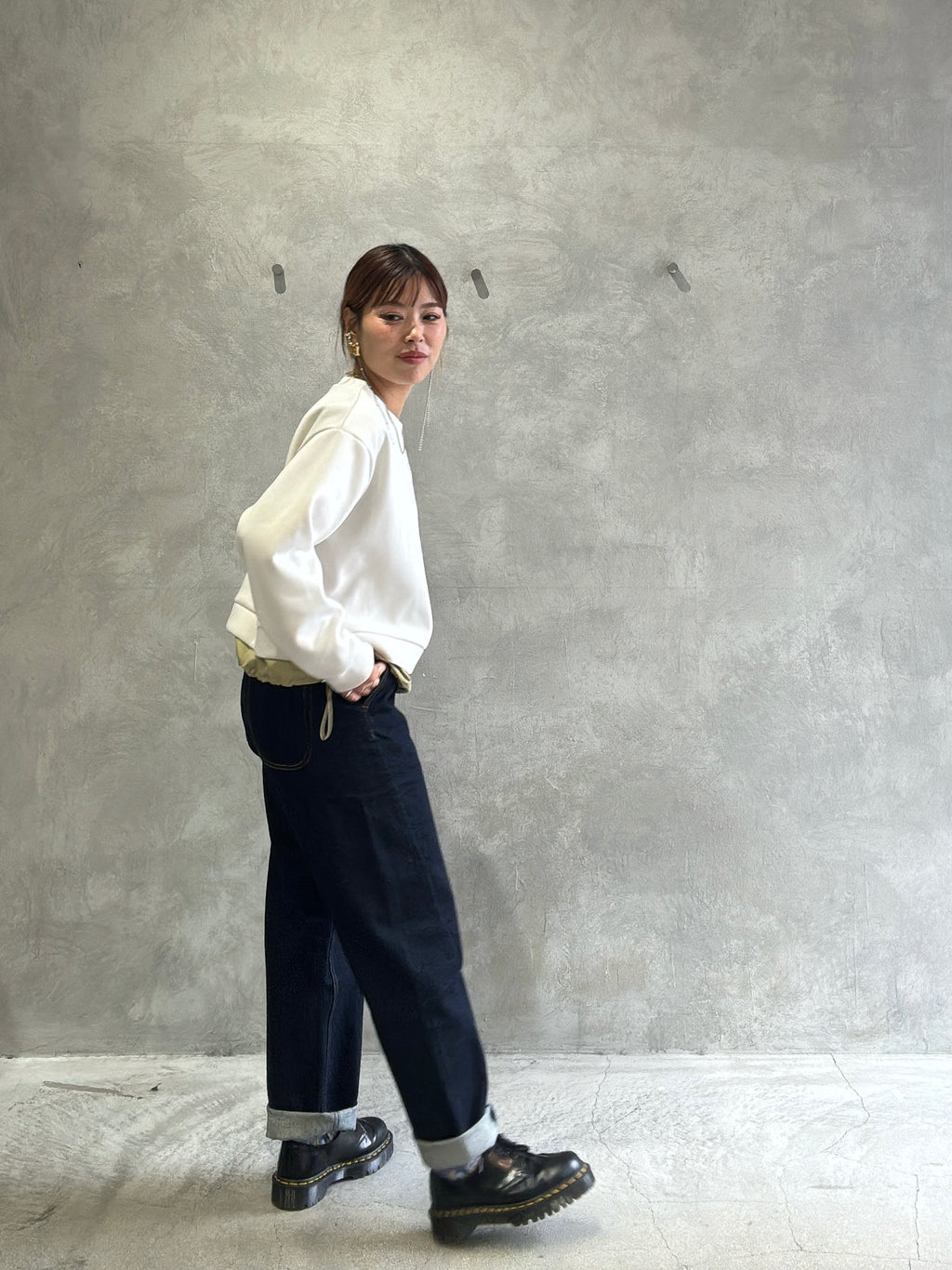 ナイロンドッキングスウェット