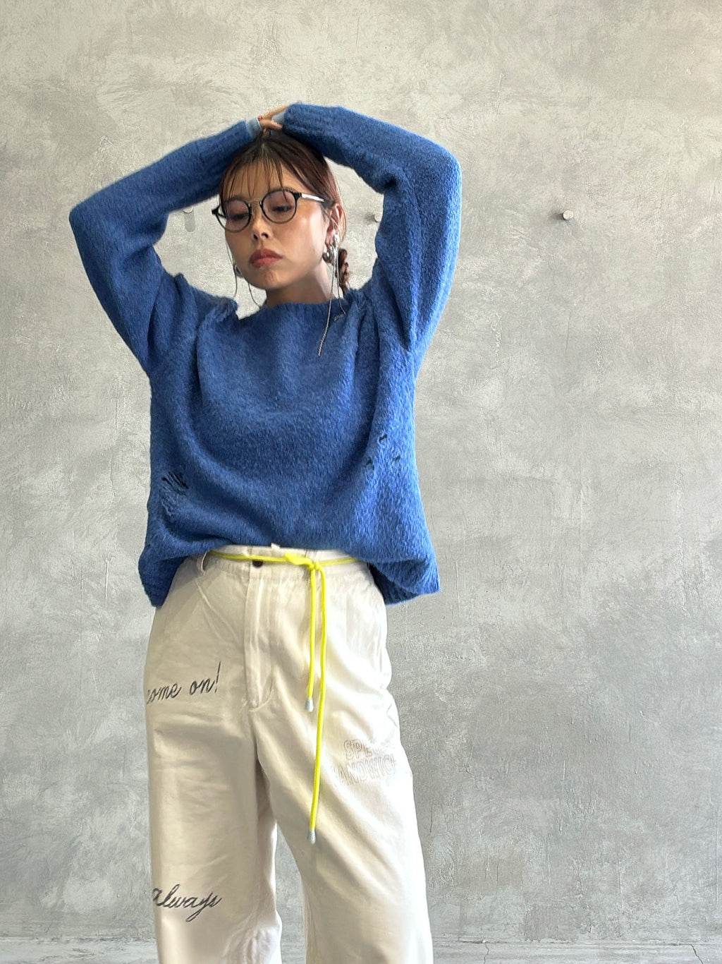 ループヤーンダメージニット／HCAE