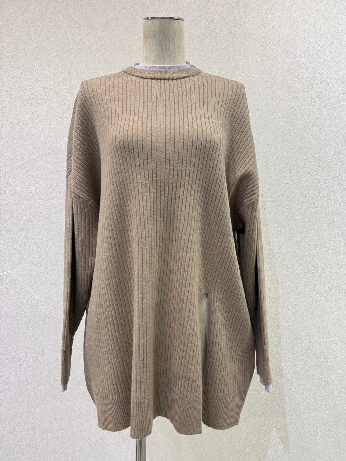 【予約⚡︎販売】アシメスリットレイヤーリブニット／604509／CYAN tokyo／2026 AW#1