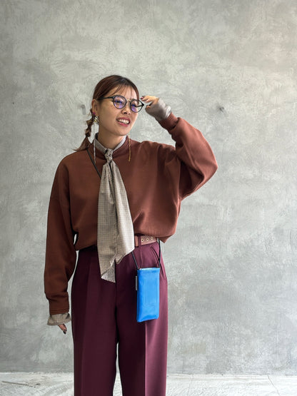 ショート丈ドルマンライクプルオーバーニット／LE MÉLANGE