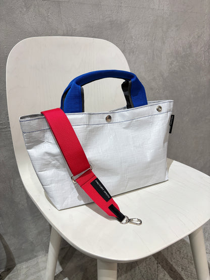 【予約販売】ブルー×チャコール（本体：ホワイト）／FACTORY OMOTO／BASIC TOTE