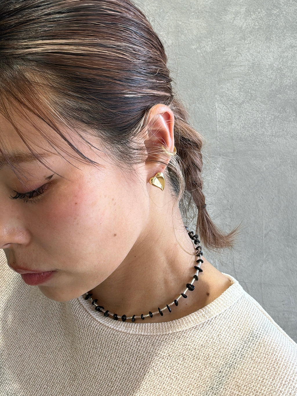 ⚡︎【予約販売】ブラックビーズmixネックレス