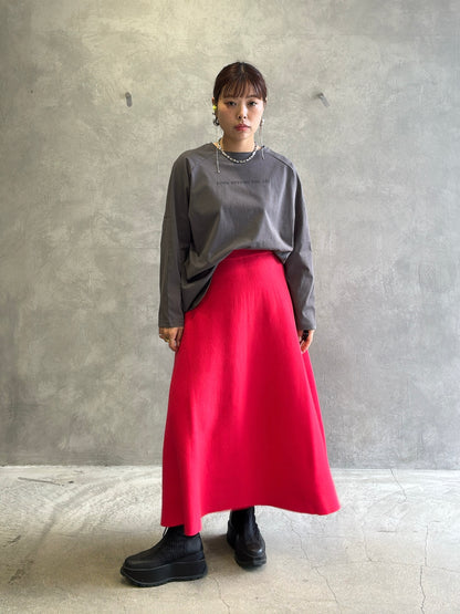 ミラノリブフレアスカート／palm RICHE