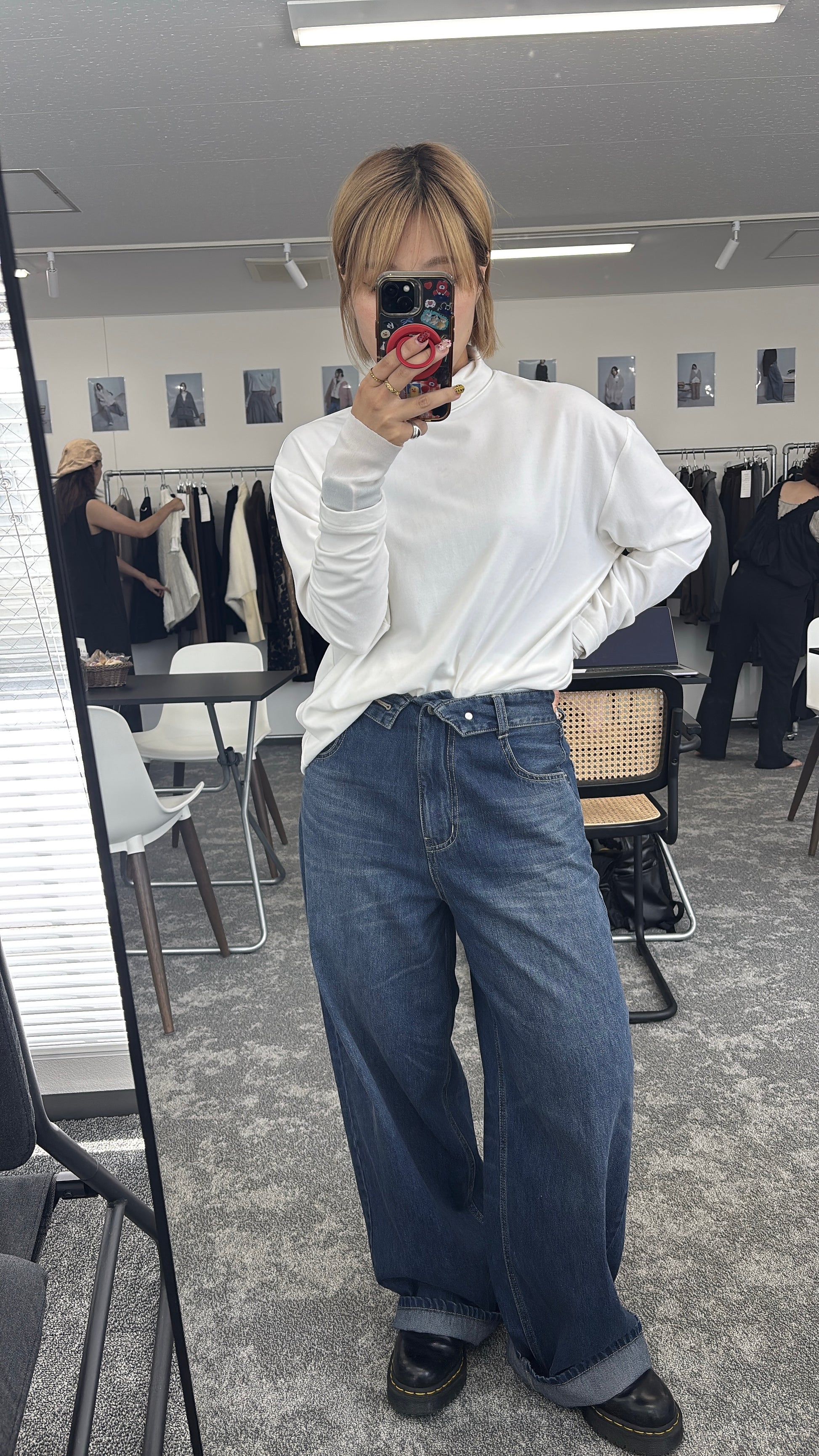【予約⚡︎販売】ロールウエストワイドデニム／607534／CYAN tokyo／2026 AW#2