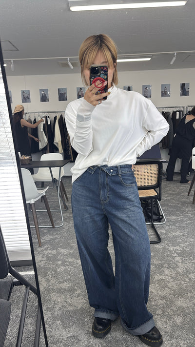 【予約⚡︎販売】ロールウエストワイドデニム／607534／CYAN tokyo／2026 AW#2