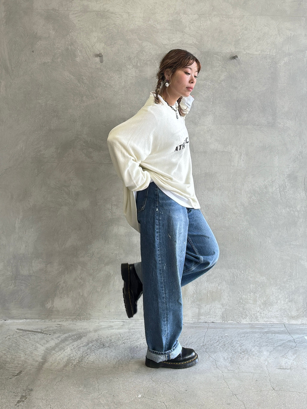 ワッフルドルマンロンT／flamingo firm