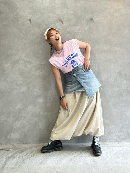 2wayナイロンバルーンスカート