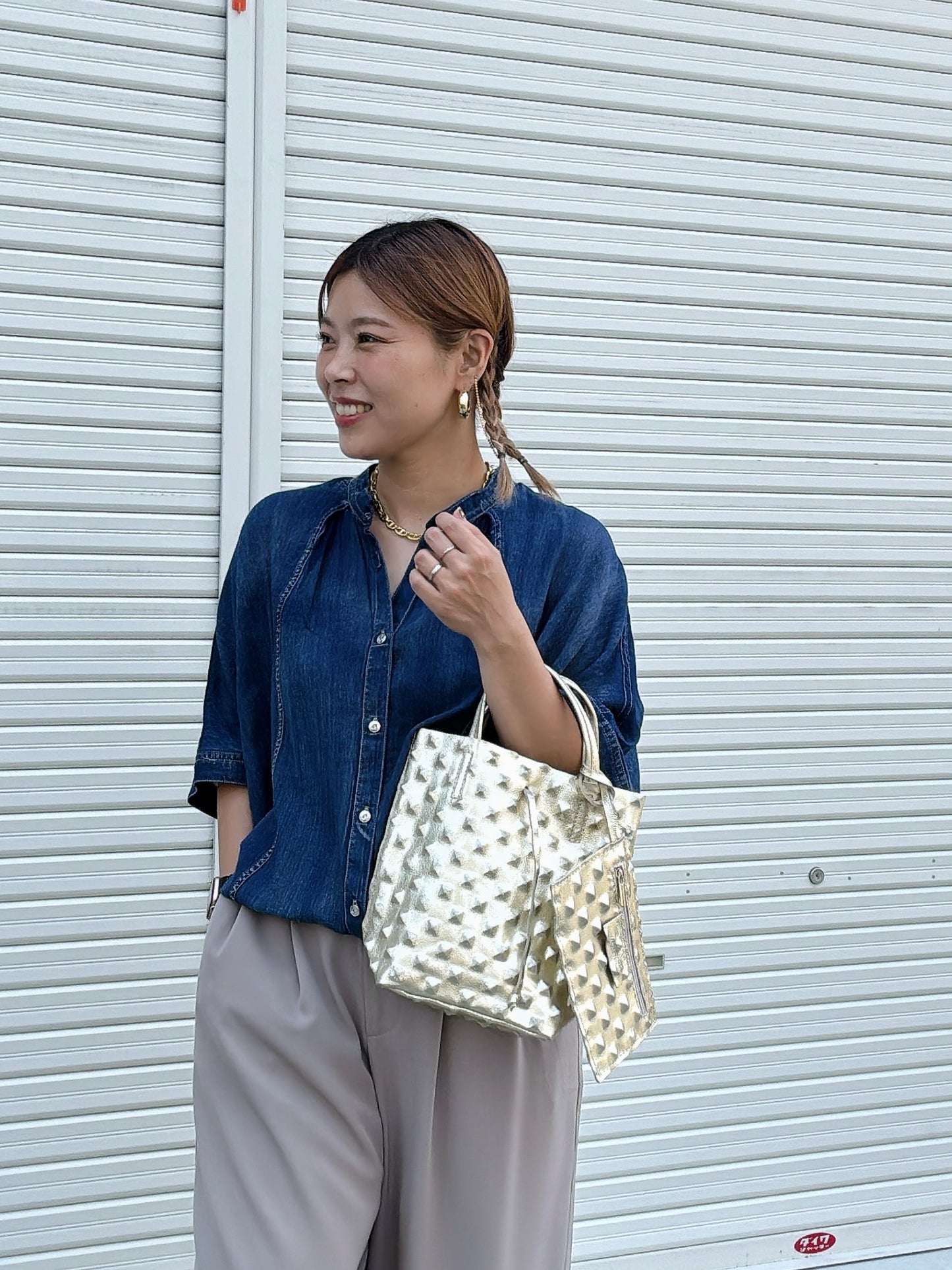 シアーデニムポンチョブラウス／CYNICAL