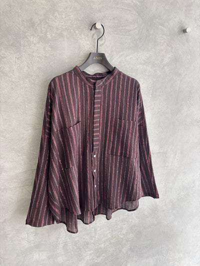 ストライプ柄シャツ／8613211／LE MÉLANGE