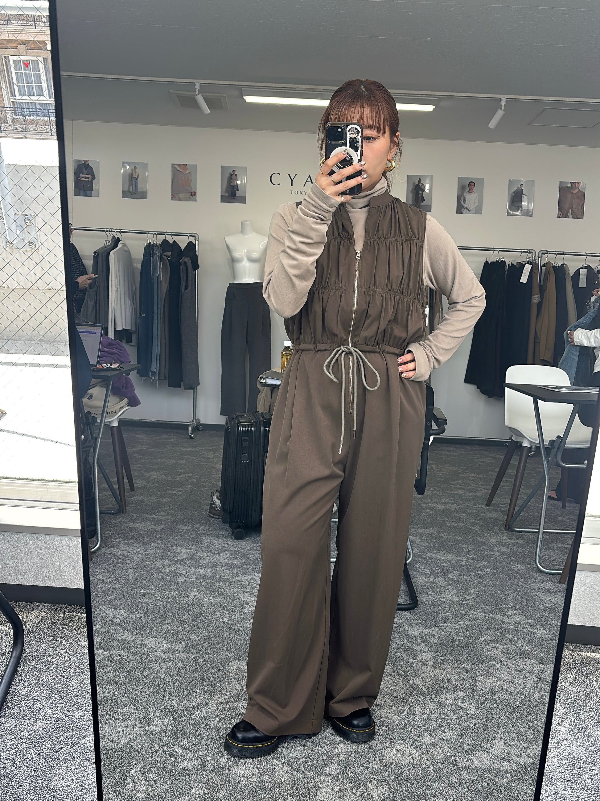 【予約⚡︎販売】ティアードスキッパーサロペット／604498／CYAN tokyo／2026 AW#1