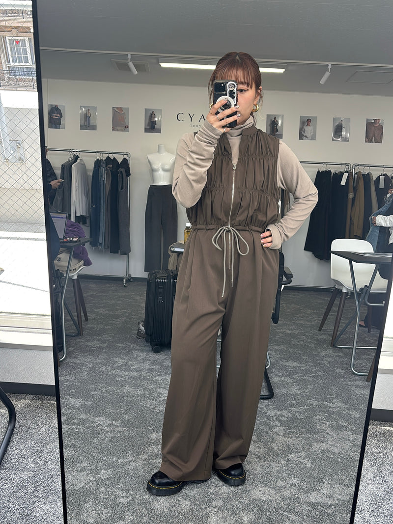 【予約⚡︎販売】ティアードスキッパーサロペット／604498／CYAN tokyo／2026 AW#1