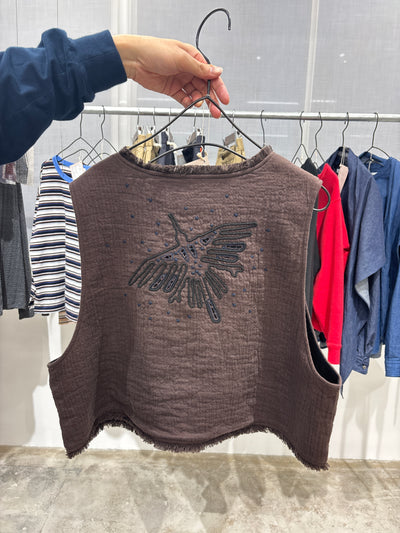 受付終了【予約⚡︎販売】刺繍ショート丈ベスト／#8643703／LE MÉLANGE／2026 AW #1