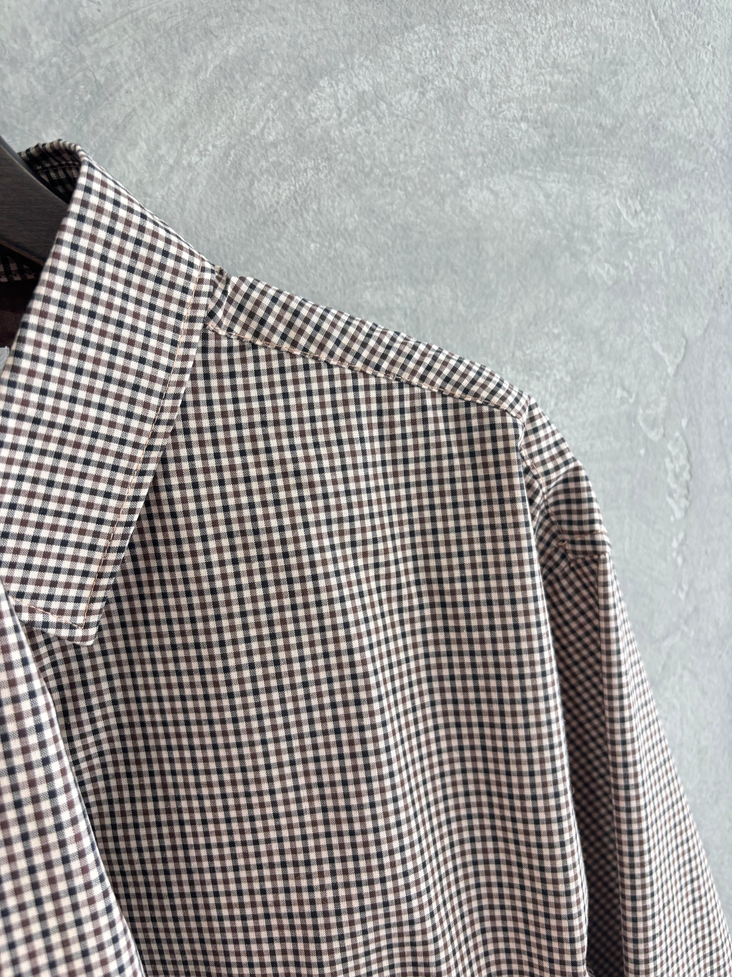 タイ付きチェックシャツ／LE MÉLANGE