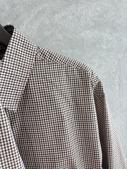 タイ付きチェックシャツ／LE MÉLANGE