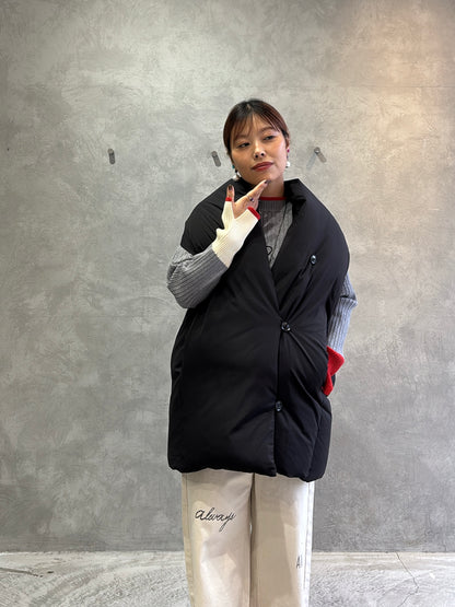 ストールライクダウンベスト／CYAN TOKYO