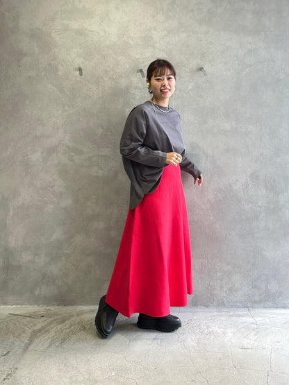 ミラノリブフレアスカート／palm RICHE