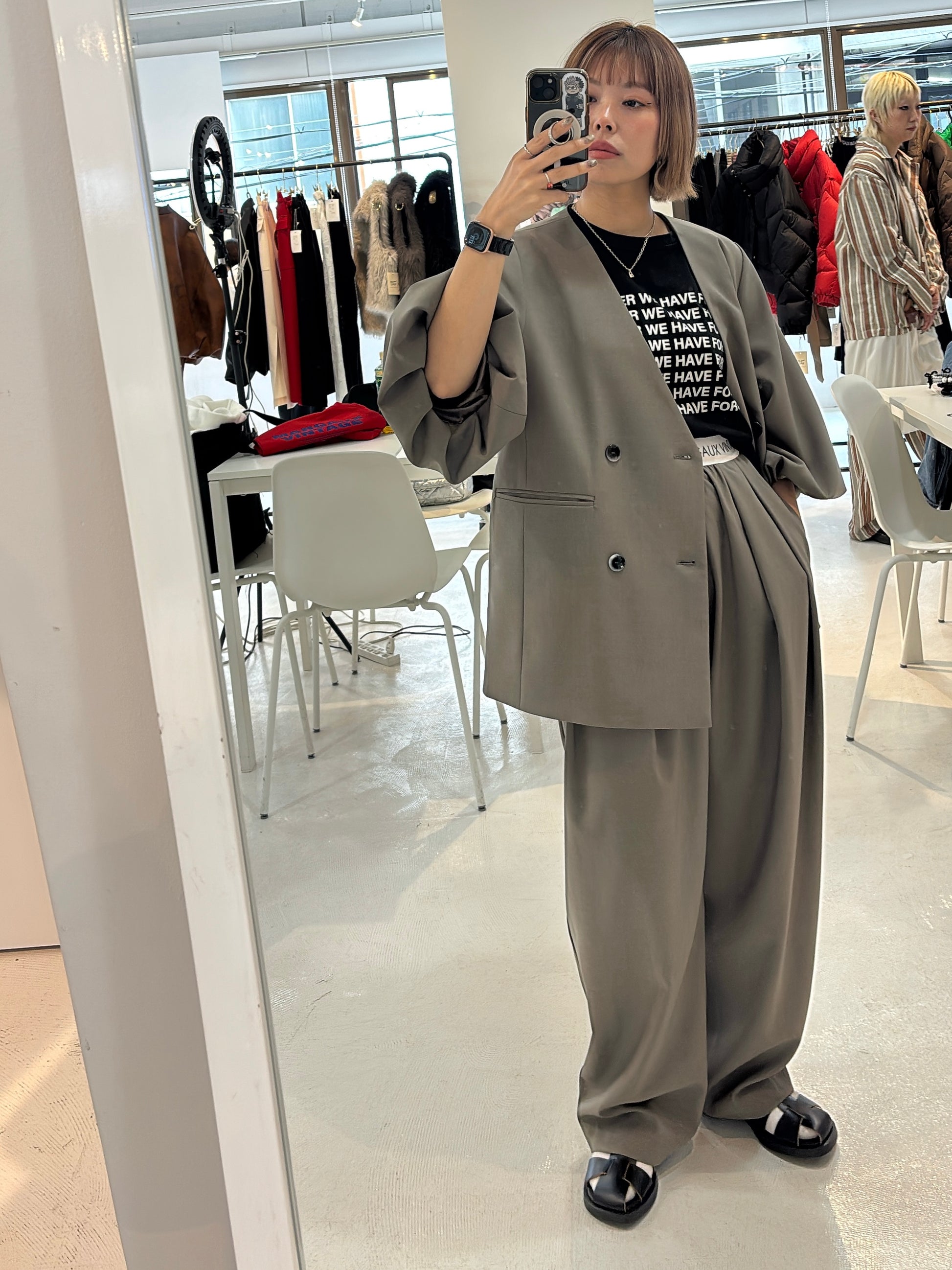 【予約⚡︎販売】ロゴウエストタックパンツ／MG PT-26089-A／MARGAUX VINTAGE／2026 AW＃1