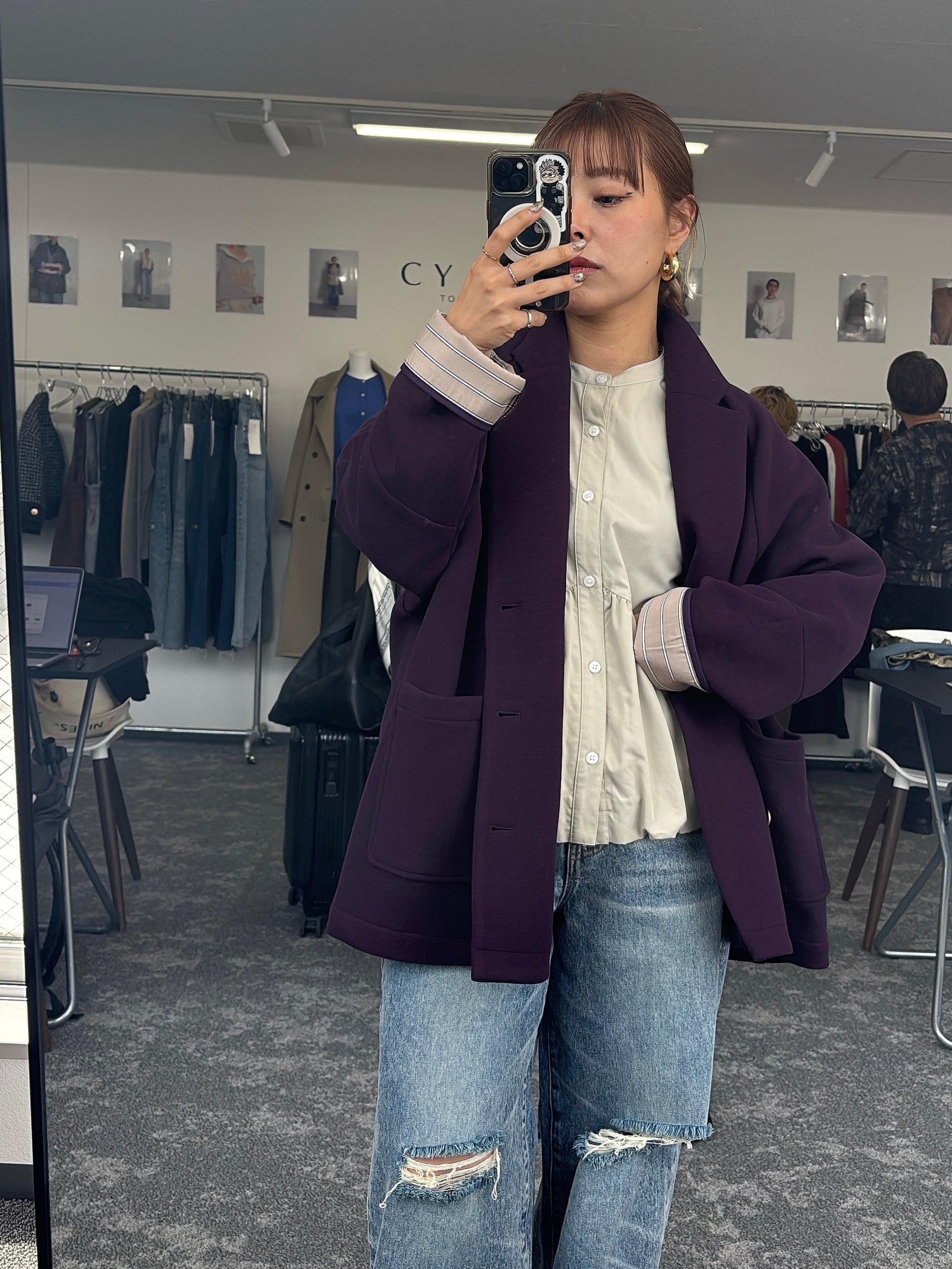 【予約⚡︎販売】マイクロフリースWジャケット／604513／CYAN tokyo／2026 AW#1