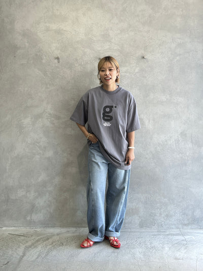 受付終了【予約販売】men'sサイズ／"g"フロッキープリントTシャツ／ING