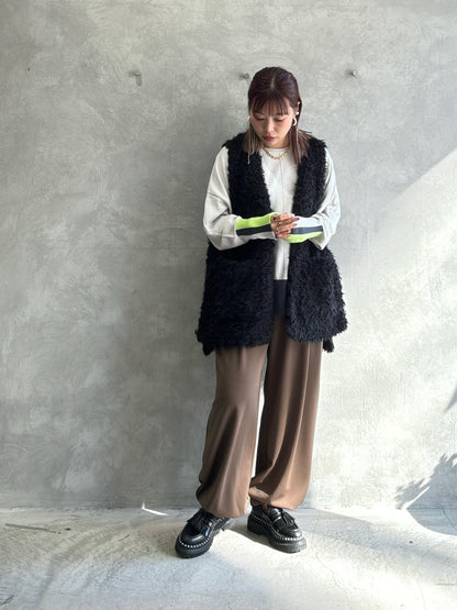 配色ドルマンニット