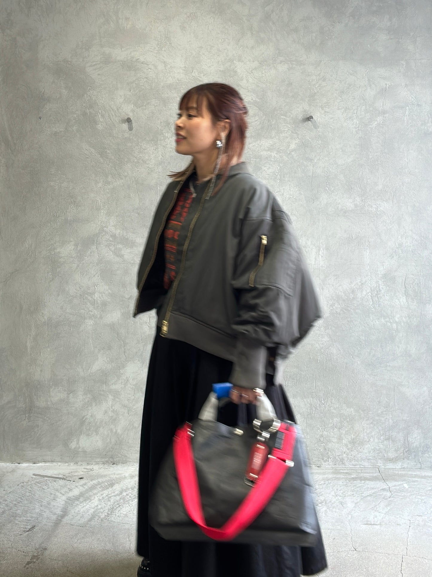 ナイロンツイルポンチョライクMA-1／trois