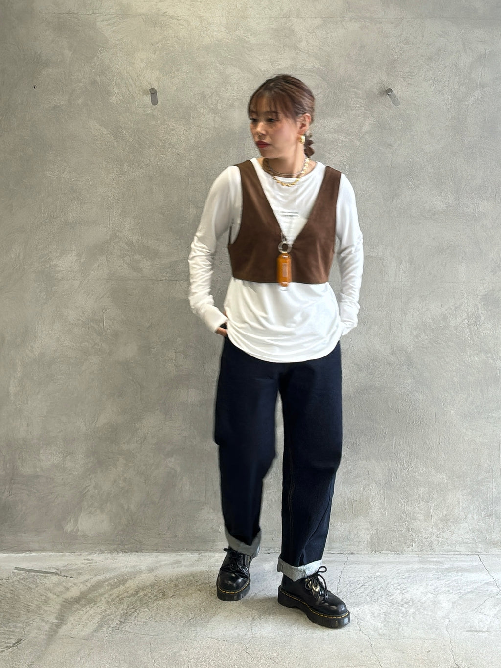 ECOスウェードベスチェ／8613701／LE MÉLANGE