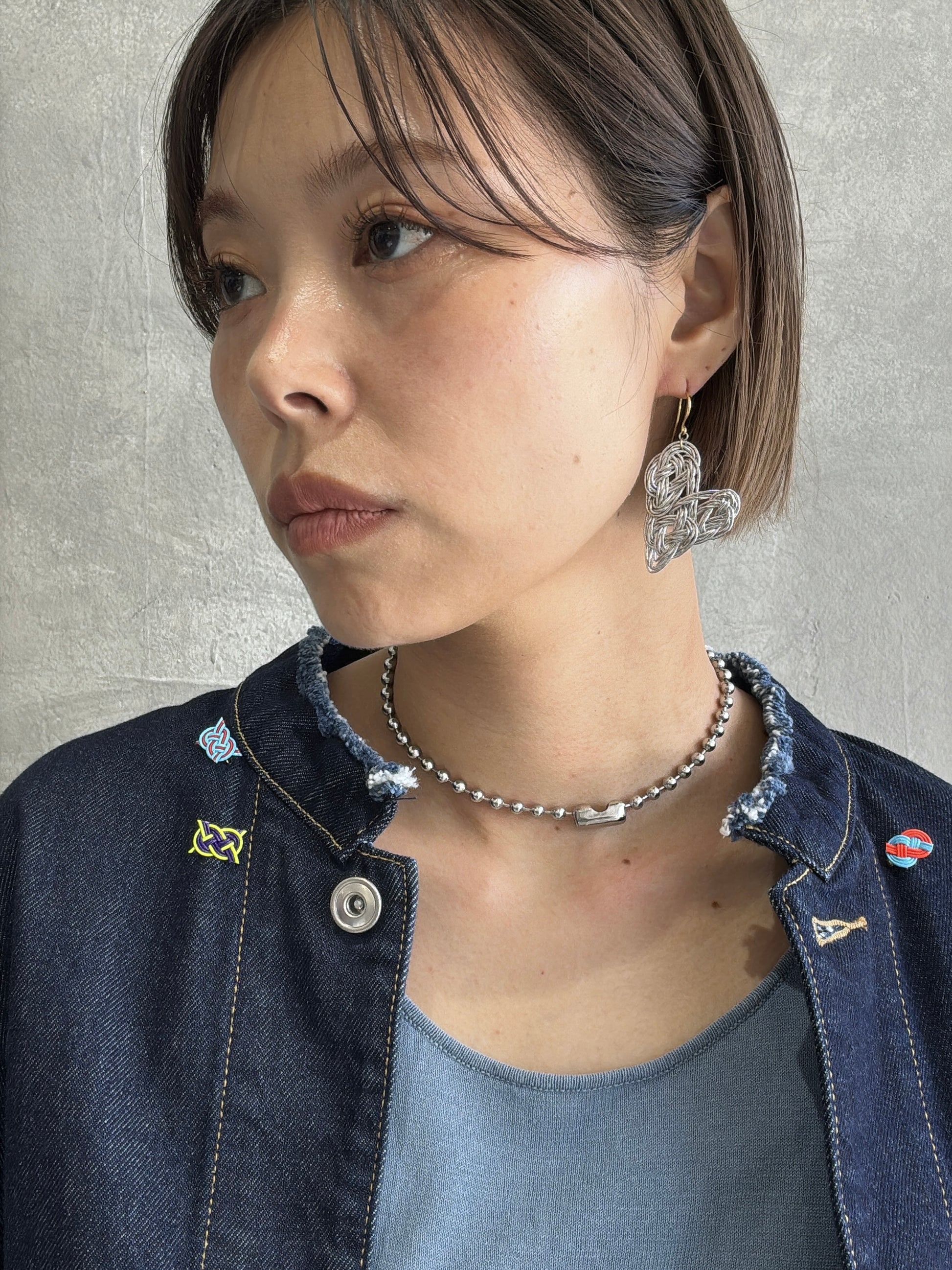 ５ミリボールチェーンチョーカー＆ブレスレットセット【ステンレス】／the Nines basic
