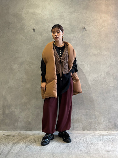 透かしアーガイルニットベスト／CYAN tokyo