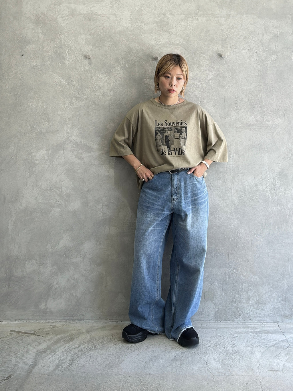 受付終了【予約販売】Les Souvenirs シアー天竺Tシャツ／ING
