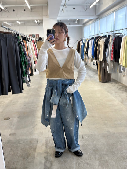 受付終了【予約販売】ECOスウェードベスチェ／8613701／LE MÉLANGE