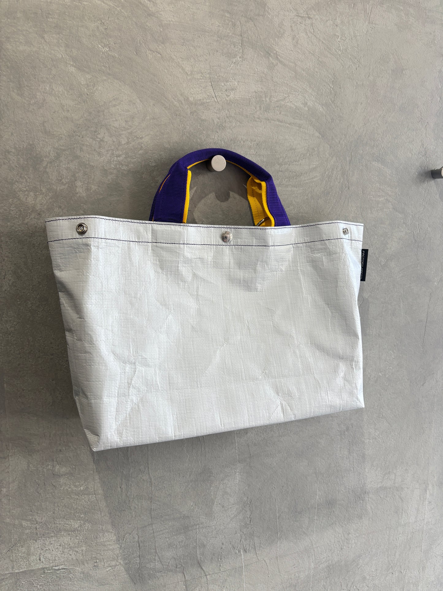 【予約販売】パープル×イエロー（本体：ホワイト）／FACTORY OMOTO／BASIC TOTE