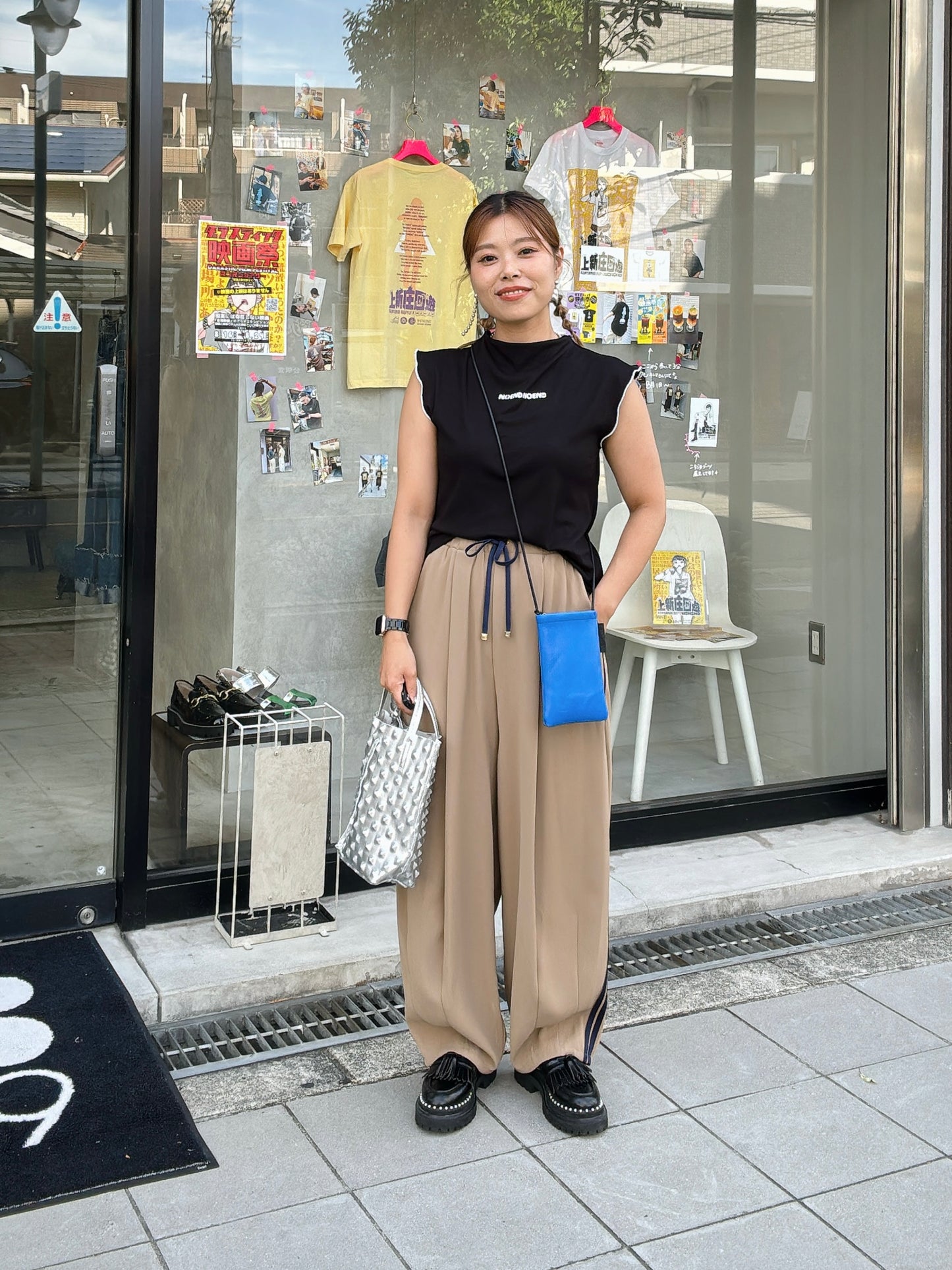 サイドラインバレルレッグパンツ／ayane