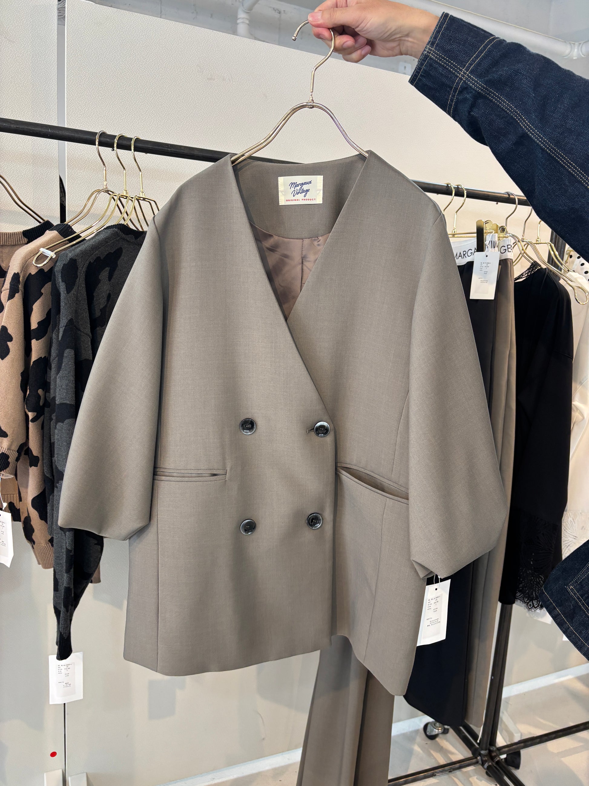 【予約⚡︎販売】バルーンスリーブノーカラーJK／MG JK-26088-A／MARGAUX VINTAGE／2026 AW＃1