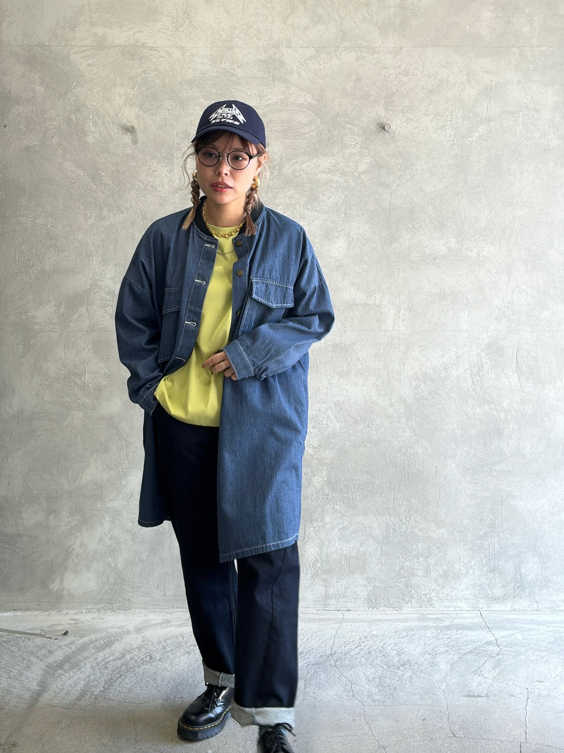 ロングデニムシャツ