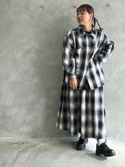 チェックシャツ／Dignite collier