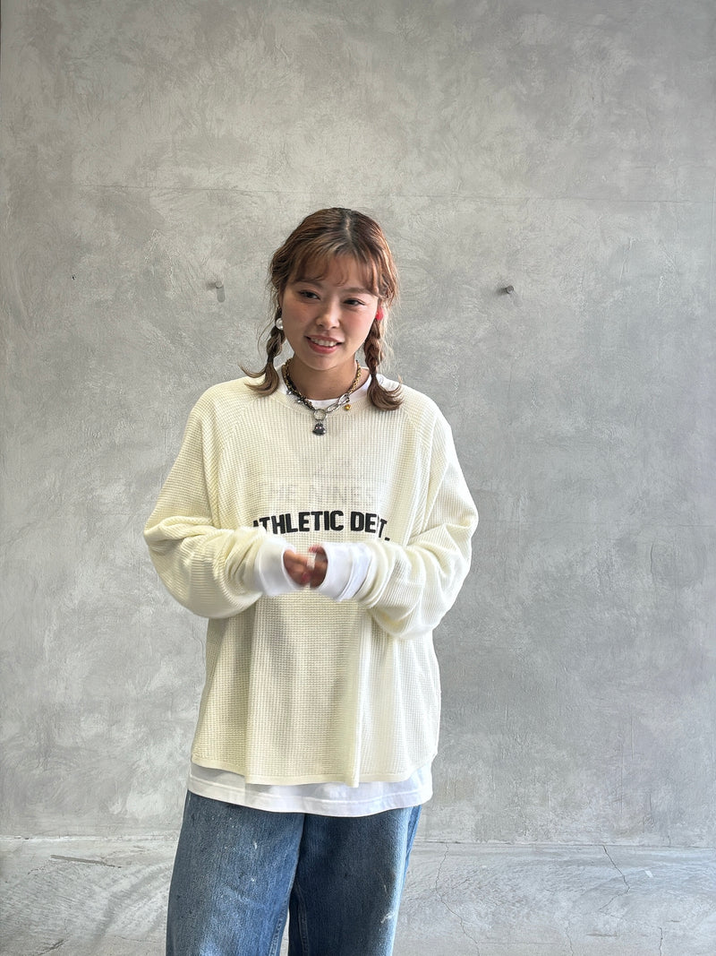 【再入荷】ワッフルドルマンロンT／flamingo firm
