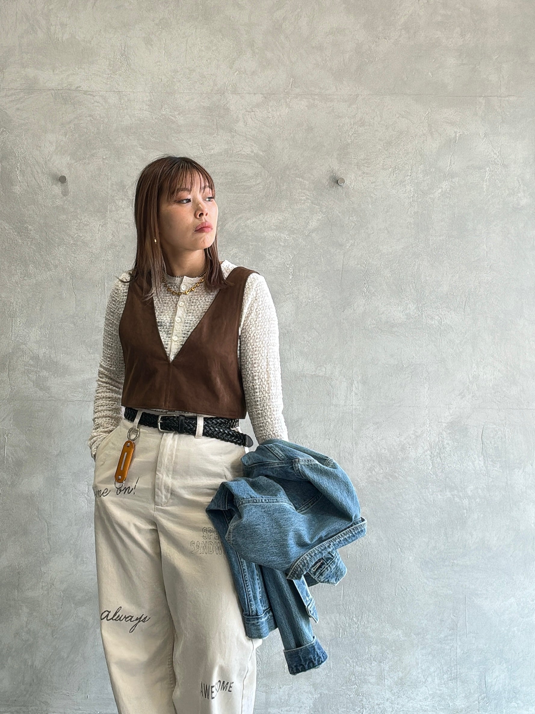 ECOスウェードベスチェ／8613701／LE MÉLANGE