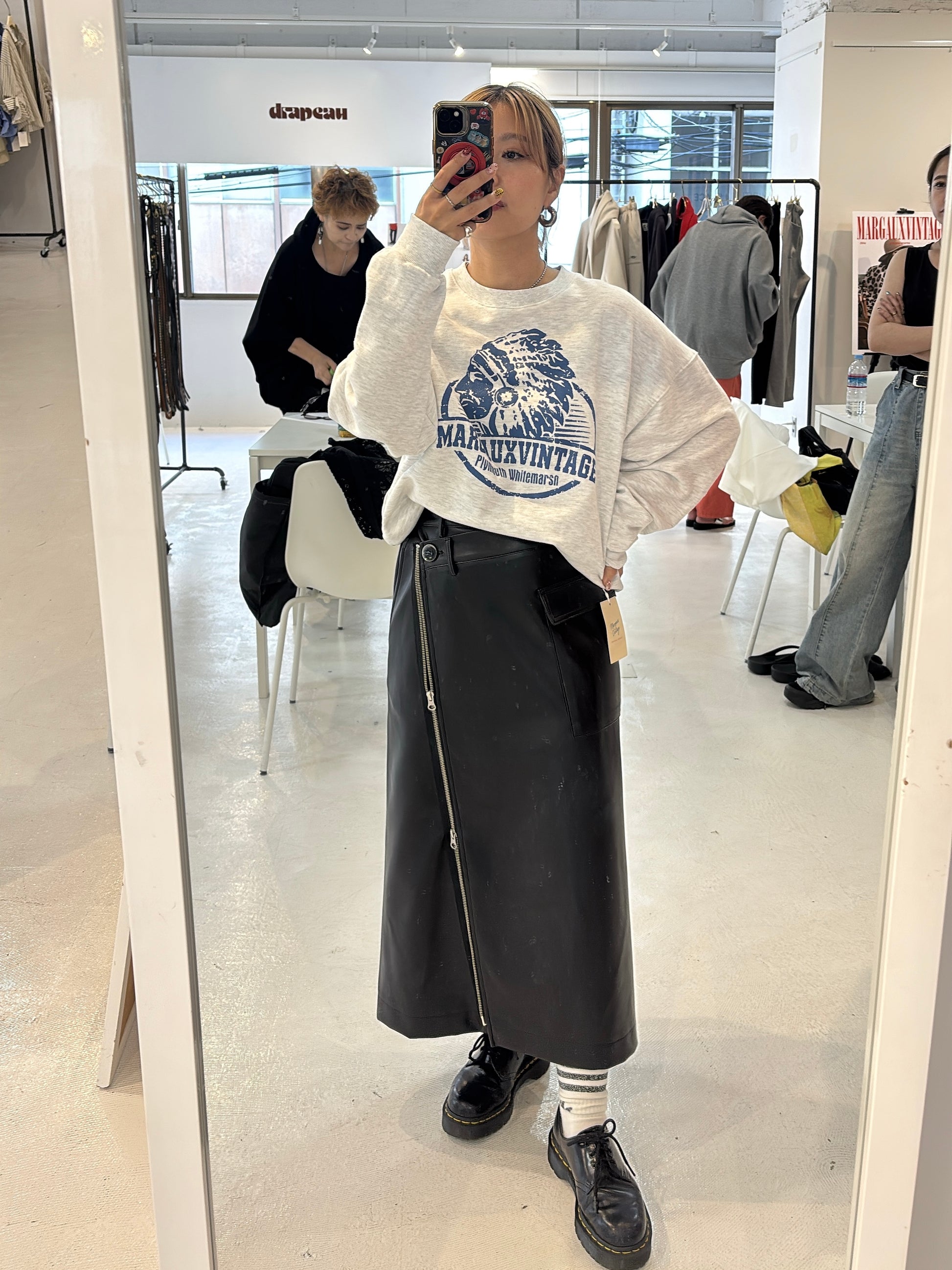 【予約⚡︎販売】レザーラップスカート／MG SK-26135-A／MARGAUX VINTAGE／2026 AW＃2