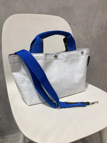 【予約販売】ブルー×チャコール（本体：ホワイト）／FACTORY OMOTO／BASIC TOTE